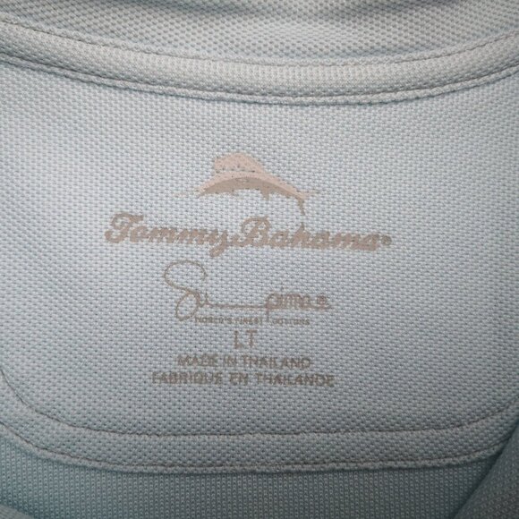 Tommy Bahama Men's Size Large Tall Light Blue Straight Fit Sailfish Logo Polo - Picture 3 of 9